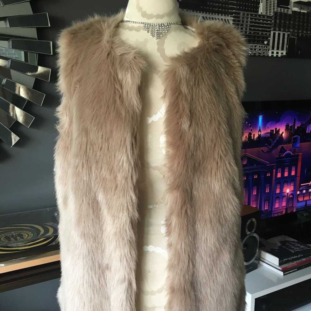 Banana Republic Faux Fur Vest